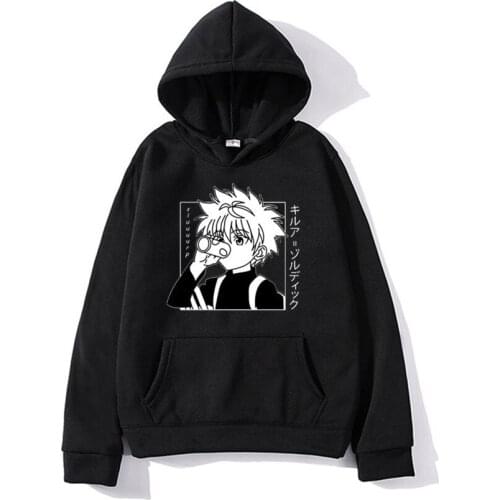 Japanese Anime my hero academia Killua Eyes Killua HxH Hoodies 2021 Winter Sweatshirts Harajuku Streetwear for Women/men Hoodie