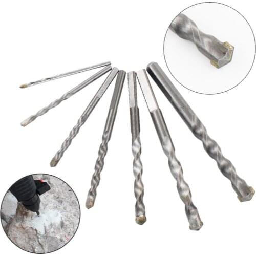 Triangular handle 3/4/5/6/8/10/12mm Percussive Drill Bit Masonry Hammer Head Tools Metal Hss Drill for Electric Drills Cutting