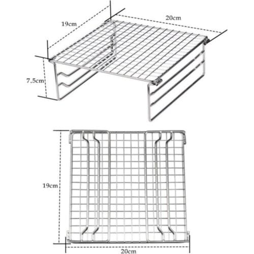 Outdoor Barbecue Grill Mesh 304 Stainless Steel BBQ Foldable Rack Barbecue Grill Simple Barbecue Rack