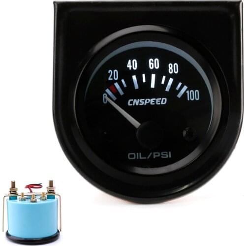 Universal 2inch 52mm Gauge Oil Pressure Gauge/0-100 Psi 12V Electrical Car Oil Pressure Sensor With Gauge pod