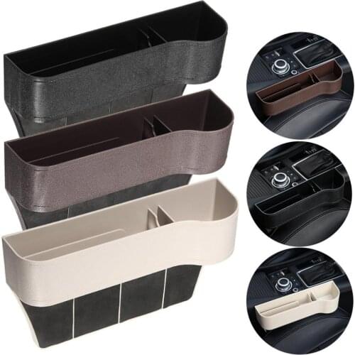 Left / Right Universal Car Seat Crevice Gaps Storage Box ABS Plastic Auto Drink for Pockets Organizers Stowing Tidying Universal