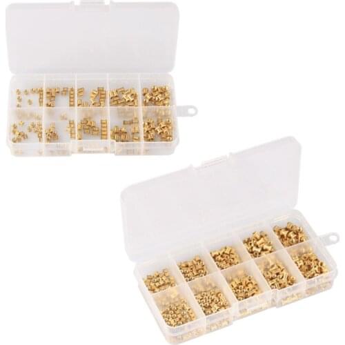 200/500PCS M2x3/4/5/6 M2.5x3/4/5/6 M3x4/5 Injection Nut Copper Insert Knurl Nut