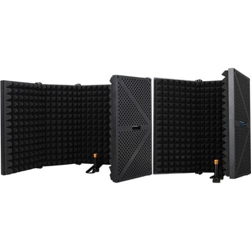 Microphone Isolation Shield Mic Sound Absorbing Foam Reflector for Any Condenser Microphone Recording Equipment