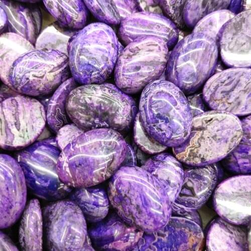 100Pcs 25x18x6mm Wholesale Delicate Purple Crazy Lace Agate Oval Cab Cabochon DIY Jewelry Accessories S15