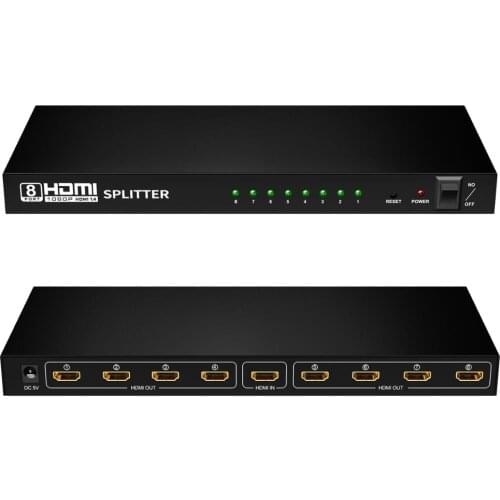 1080P 3D HDMI Splitter 1x8 High Quality 1 In 8 Out HDMI Splitter
