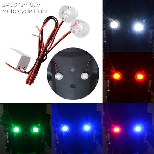 2PCS 12V-80V Motorcycle Taillight Bright Electrocar Bright LED Flashing Lights Brake Light Warning Lights