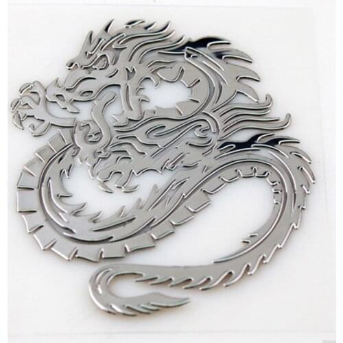 3D Dragon Sticker Car Trunk Nickel Alloy Badge Emblem Accessories Adhesive Car Styling Badge Stickers