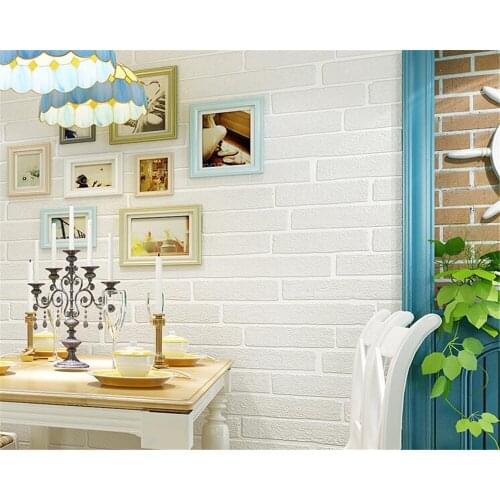 Beibehang Home background decoration 3D wallpaper brick 3D wallpaper red brick white brick brick living room bedroom wall paper