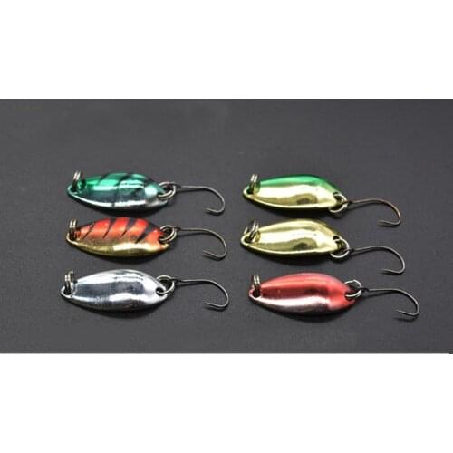 6pcs/lot 3g 3cm Fishing Tackle Bait Fishing Metal Spoon Lure Bait For Trout Bass Spoons Small Hard Sequins Spinner Spoon HOT