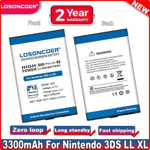 LOSONCOER 2900mAh GENCA-029 Battery Good Quality Batteries for Nintendo 3DS LL for Nintendo 3DS XL Battery ~In Stock