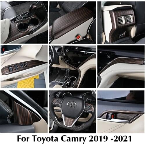 Car Interior Accessories For Toyota Camry 2019 2020 2021 Center Console Gear Shift Head Door Handle Bowl Decorative Cover Trim