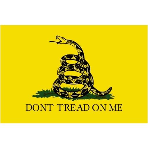 90*150cm 60*90cm 40*60cm 15*21cm Don't Tread on Me Banner 3*5 Feet Gadsden Flag Banner Home Decoration