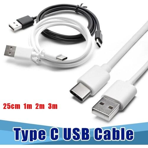 25cm 50cm 1 2m 3m USB Type C USB C Cable USB Data Sync Charger Cable for Nexus 5X Nexus 6P OnePlus ZUK 4C MX5 p20 Pro 300pcs/lot