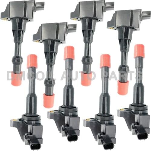 8 PCS FRONT AND REAR ROW IGNITION COIL FOR H-ONDA C-IVIC VII VIII FIT II III JAZZ 1.2L 1.3L 1.4L 2002-2008 CM11109 CM11108