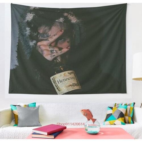 Lil Peep Is Drunk tapestry Hippie Wall hanging cloth Coffee bedroom Tapestry Mandala Fabric Boho Wall Cloth Tapestry