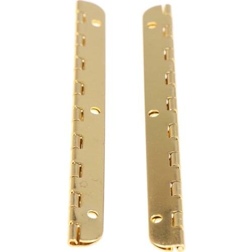 Hot! 2PCS 100*9mmGold Cabinet Drawer Door Hinges Furniture Fittings Antique Jewelry Wood Boxes Decorative Hinges Hardware