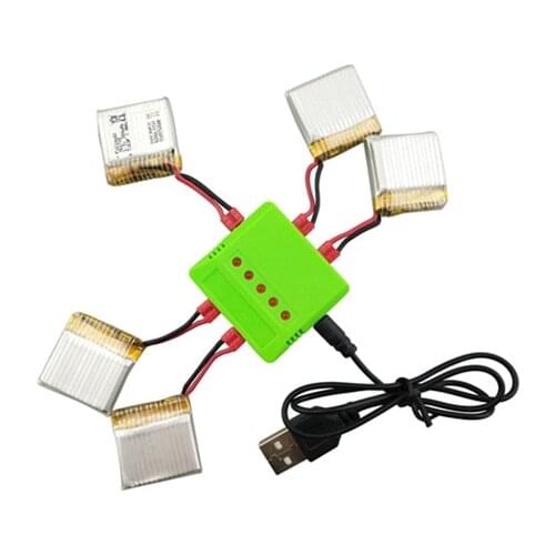 3.7V 380mAh Lipo Battery W/5 in 1 USB Balance Charger JST Port Charging Connector Cable for SYMA X21 X21W Spare Parts