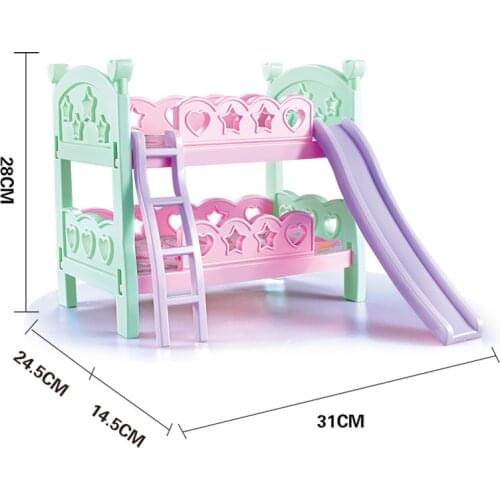 Plastic Furniture Kids Toys House Furniture Dollhouses Room Accesories Miniature 1:12 Props Bedroom Accessories Bed For Barbie