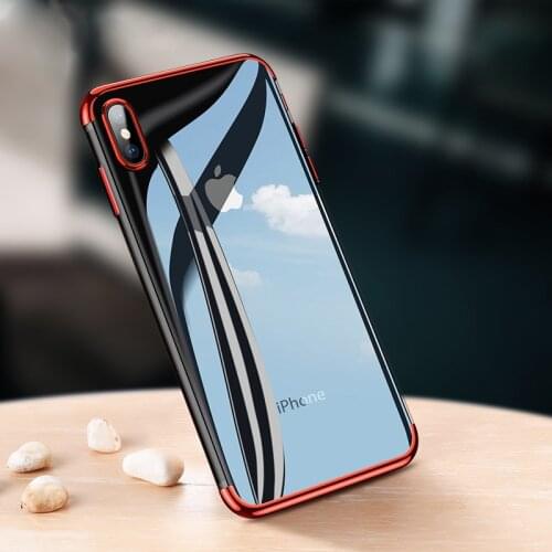 Soft Clear Silicone TPU Case Back Phone Cover For iPhone X XS MAX XR 11 12 mini Pro Max 6 6S 7 8 Plus SE 2020 Plated Anti Knock