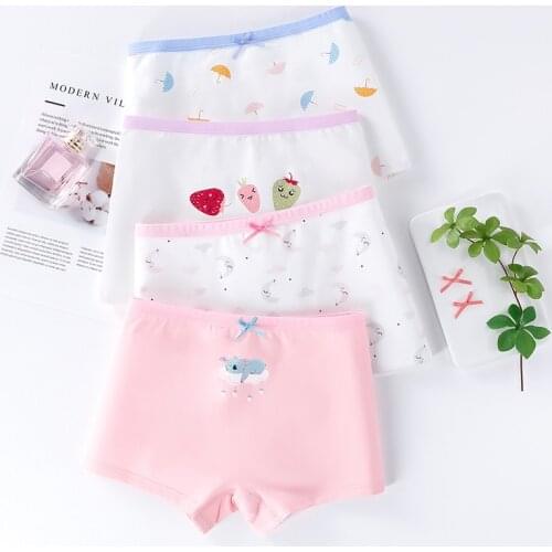 New Arrival Children Girls Shorts Boxers Lovely Rabbit Underpants for Kids Baby Cotton Panties Girls Underwear 12 Year Old 2021