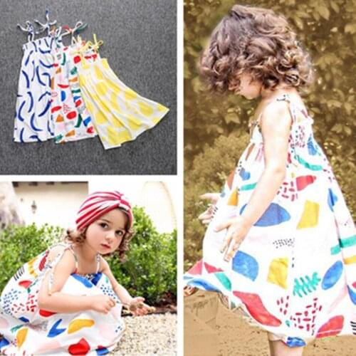 New Arrival Casual Dresses Children Summer Dresses Beach Cute Dress Kids Clothes Girls Sundress Vestidos De Verano Vestido Playa