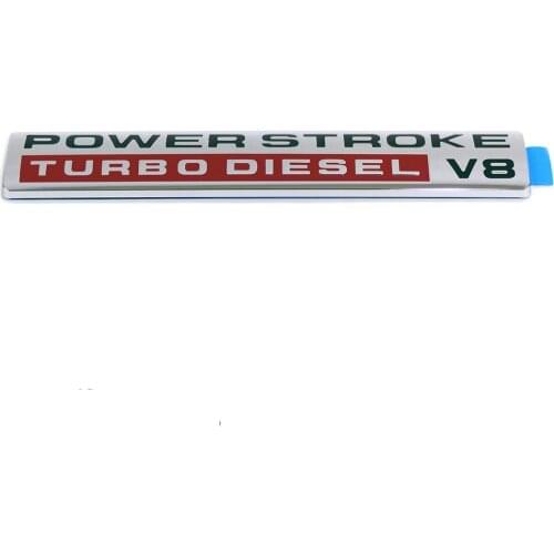 NEW 2005-2010 CHROME BLACK AND RED Power Stroke Diesel V8 DOOR BADGES