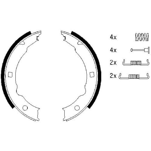 HAND BRAKE BALATASI PEUGEOT 406 [D8 / D9]. PEUGEOT 607 OLCU: (185*30mm)