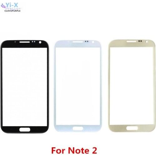 Touch screen For Samsung Galaxy Note 2 N7100 N7105 Front Outer Glass Top Lens Touch Screen Panel Replacement Parts