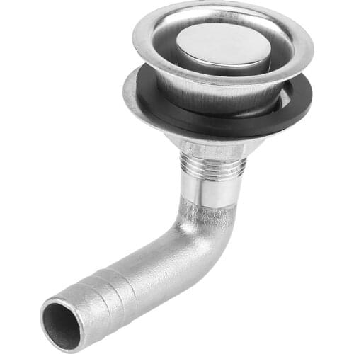 Silver 90 degree heavy duty 316 marine grade Stainless Steel Marine Boat Flush Mount Fuel Gas Tank Vent for 5/8" Hose