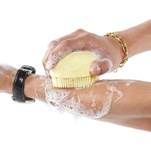 Silicone bath brush Silicone Bath Body Brush Soft body Rub brush Body Exfoliating Massage For Shower Body Cleaning Bathroom Show