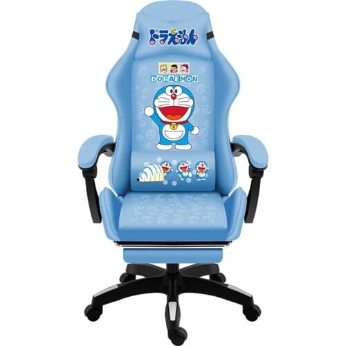 New blue cartoon students chairs home office computer chair Anchor live gaming chair swivel chair adjustable gamer sports chairs