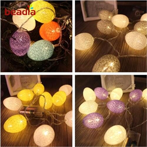 Vvsoo 1.8M 10Pcs Easter Egg Led Light for Easter Party Decoration Wedding Decoration for Home Lamp String Lights