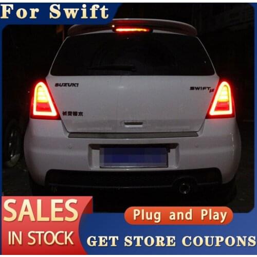 For Suzuki Swift Tail Lights 2004-2017 Swift LED Tail Light Rear Lamp DRL Signal Brake light steering lamp