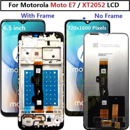 For Motorola Moto E7 lcd with frame display touch screen digitizer for Moto E7 lcd XT2052 XT2052-1 XT2052-3 For Moto E7 Display