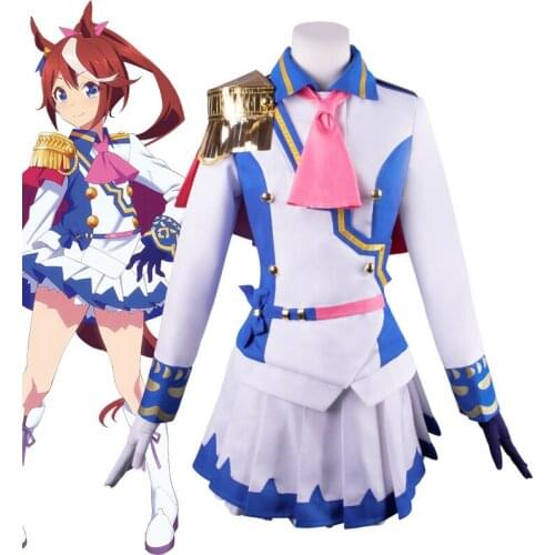 Zhomecos Anime Uma Musume Pretty Derby Tokai Teio Cosplay Costume Woman Girl Dress Party Daily Dress Costume Full Set