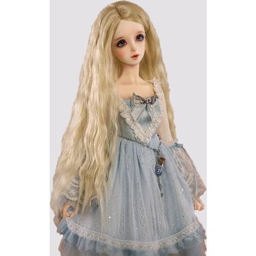 1/3 1/4 1/6 1/8 High Temperature Wire Long Wavy Blonde Fashion BJD Hair Wig Doll Accessories