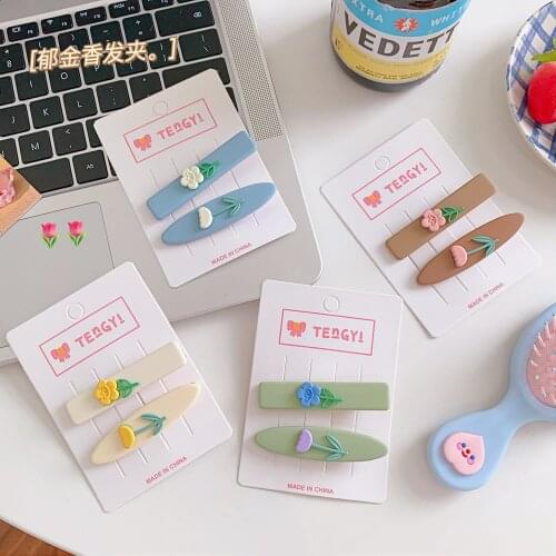 1set Children Cute Cartoon Flower Rubber Bands Hairpins Girls Lovely Hair Clips Kids Hair Claw Hair Accessories Gift