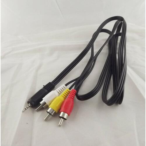 1 set 1.5M/5ft Mini 2.5mm Stereo Aux Male Plug to 3 RCA Male Plug Audio AV Cable Item No.: LL-AVC-41