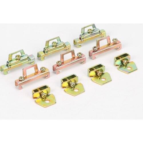 1pcs Single double iron fixing seat TBR terminal fixing piece UK rail terminal block C45 rail terminal fixing piece
