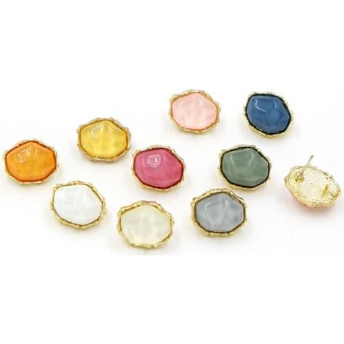 2021 Street Style color Irregular geometry Stud Earrings pin For Women Cute Statement Earring Korean Jewelry accessories