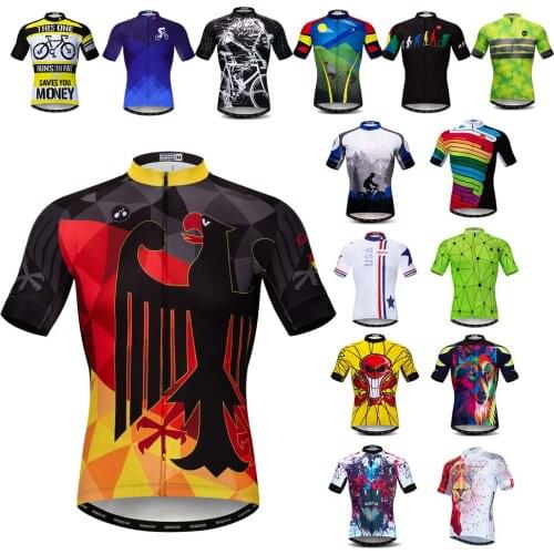 2021 Cycling Jersey Men Summer Bike shirts Top Short Sleeve Sport Racing German mtb Bicycle Jersey Clothing Ciclismo Maillot