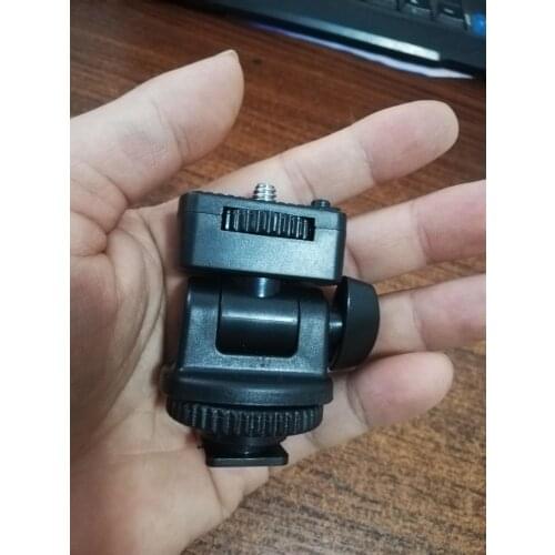 360 1/4" Screw Flash Hot shoe mount adapter Adjustable angle pole FOR DSLR LED light