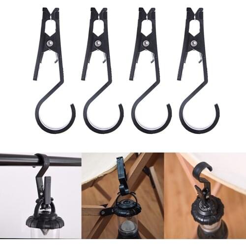 Light Hook Multifunctional Tent Canopy Clip Outdoor Camping Equipment Accessories Practical Clothespin 4pcs