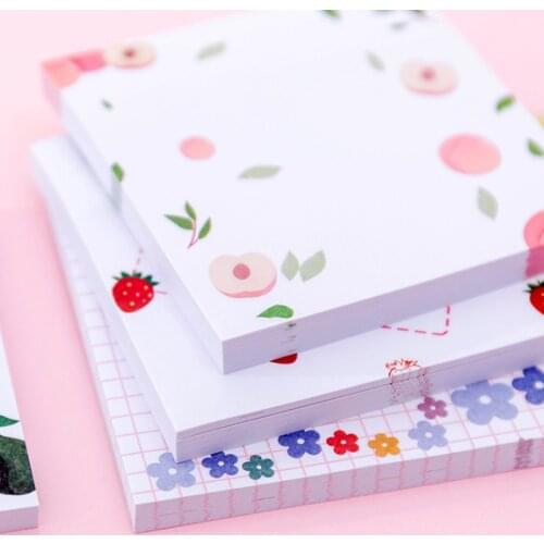 80pcs Fruits notes Flower stick memo pad Post decoration diary stickers note it tag stationery School supplies New Year