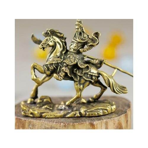 Antique brass ornaments in "Riding Horse, Dao Guan Erye"