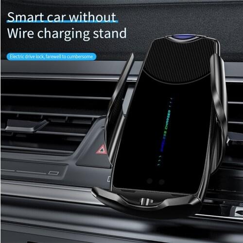 C2S 15W Wireless Car Charger Automatic Clamping Fast Charging Phone Holder Mount Car for iPhone Huawei Samsung Smart Phones
