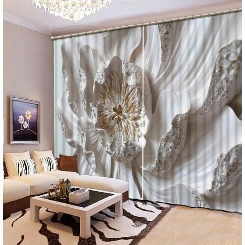 Large 3D Curtains Used for Bedroom Kitchen European Window Customize Decoration Blackout Curtains