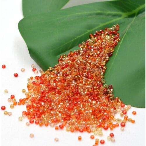 2mm Red Yellow Inside Sliver 1000pcs/lot Hole Austria Crystal Czech Glass Seed Hole Beads DIY for Jewelry Making Accessories