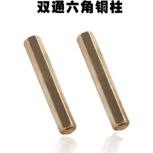 M2/M2.5 Double Pass hexagonal Copper Column Nuts Combination Brass Nut Female Hex Spacing Threaded Pillars Truss Standoff PCB