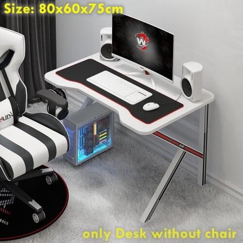 2020 Hottest Gaming Desk 80x60x75CM Black White Desktop Computer Table Home Bedroom professional Game table Matched Chair Option